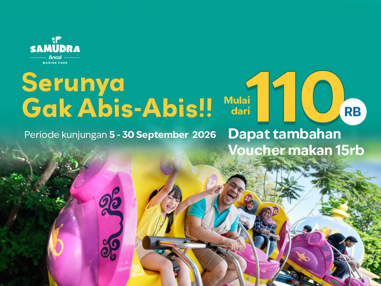 Serunya Gak Abis - Abis! Beli Tiket Reguler Samudra Ancol, Bonus Voucher Makan Rp 15.000 !